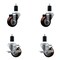 Service Caster 3'' SS Maroon Poly Wheel Swivel 1-1/2'' Expanding Stem Caster Set 2 Brakes, 4PK SCC-SSEX20S314-PPUB-MRN-2-TLB-2-112 - alternate 1